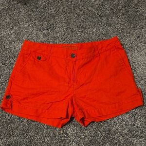 Casual Linen Collection MNG By Mango Red Shorts Size 8